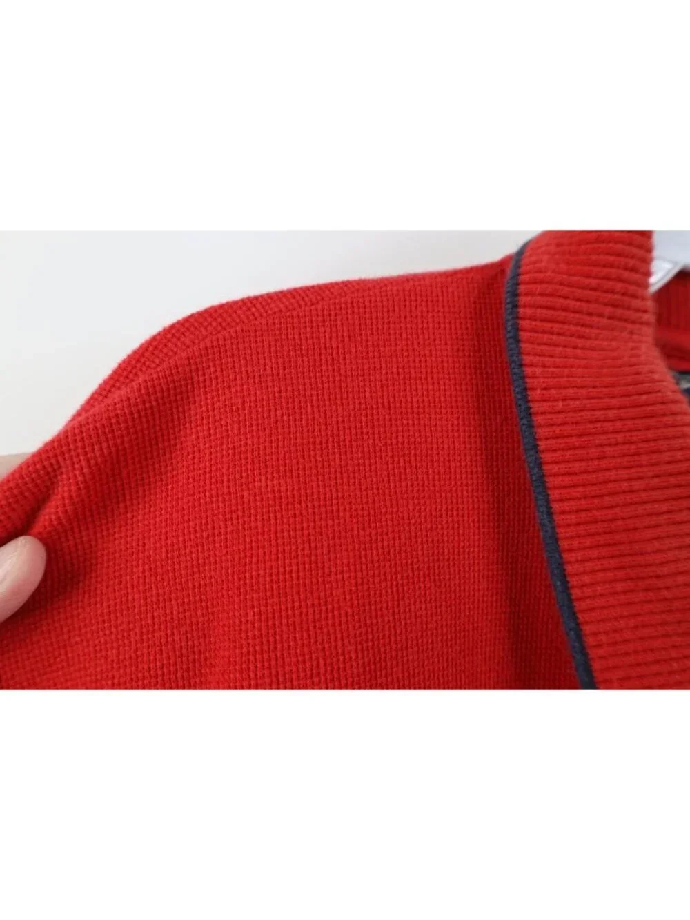 Vtg 90s Polo Sport Ralph Lauren Mens XL Spell Out Flag Thermal Knit Golf Polo